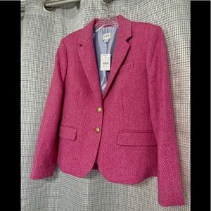 BRAND NEW J CREW WOOL BLAZER JACKET PINK